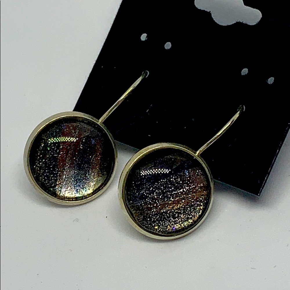 Glass Art leverback earrings